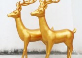 深圳公司定制高端大气的玻璃钢黄金鹿雕塑