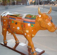 玻璃钢动物牛雕塑
