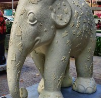 玻璃钢动物大象雕塑