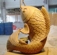 仿砂岩鲤鱼雕塑