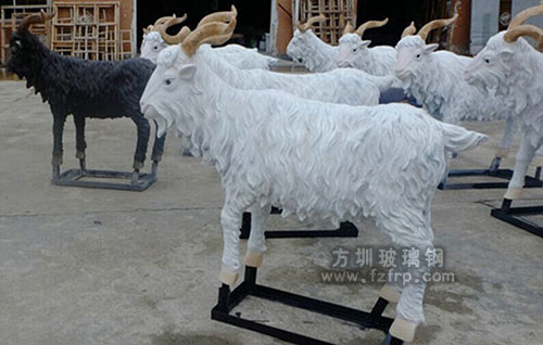 玻璃钢动物雕塑仿真羊